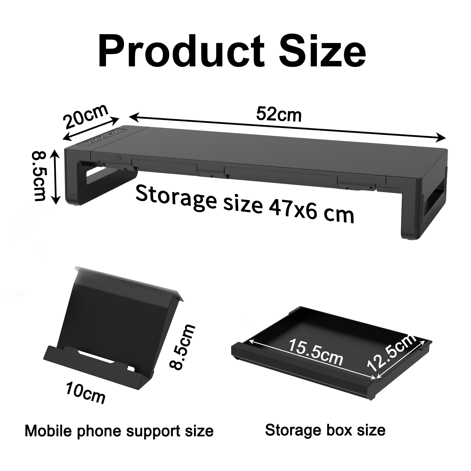 Equip Ergonomic Monitor Stand with USB USB-A x 4 USB-C 1, Ansicht 4