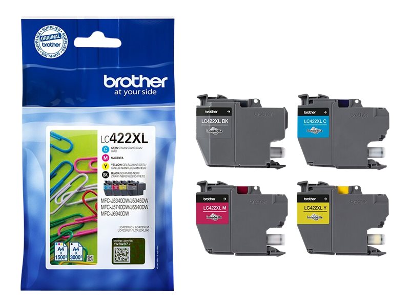 Brother LC422XL Multipack - 4er-Pack - Hohe Ergiebigkeit, Ansicht 4
