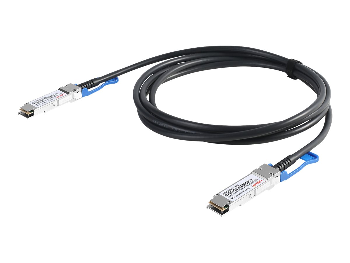 DIGITUS - 100GBase-CR4 Kabel zum direkten Anbringen - QSFP28 (M) zu QSFP28 (M) - 1 m