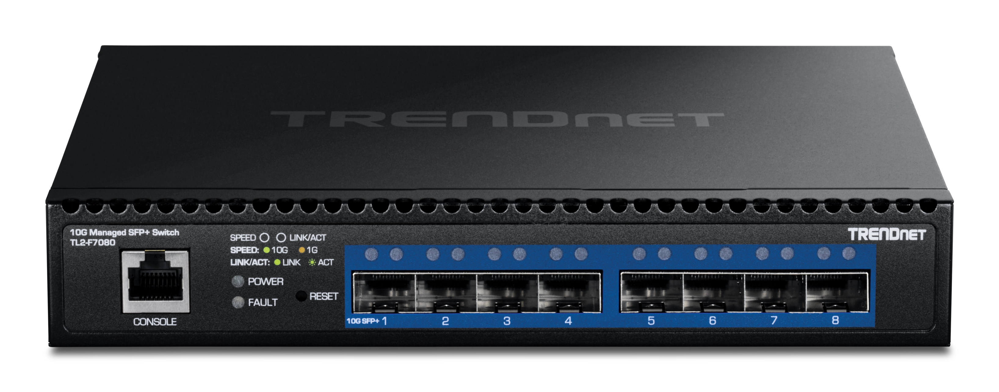 TRENDnet 8-P0RT 10G Layer 2 Managed - Switch - TL2-F7080 - Switch - 8-Port, Ansicht 3