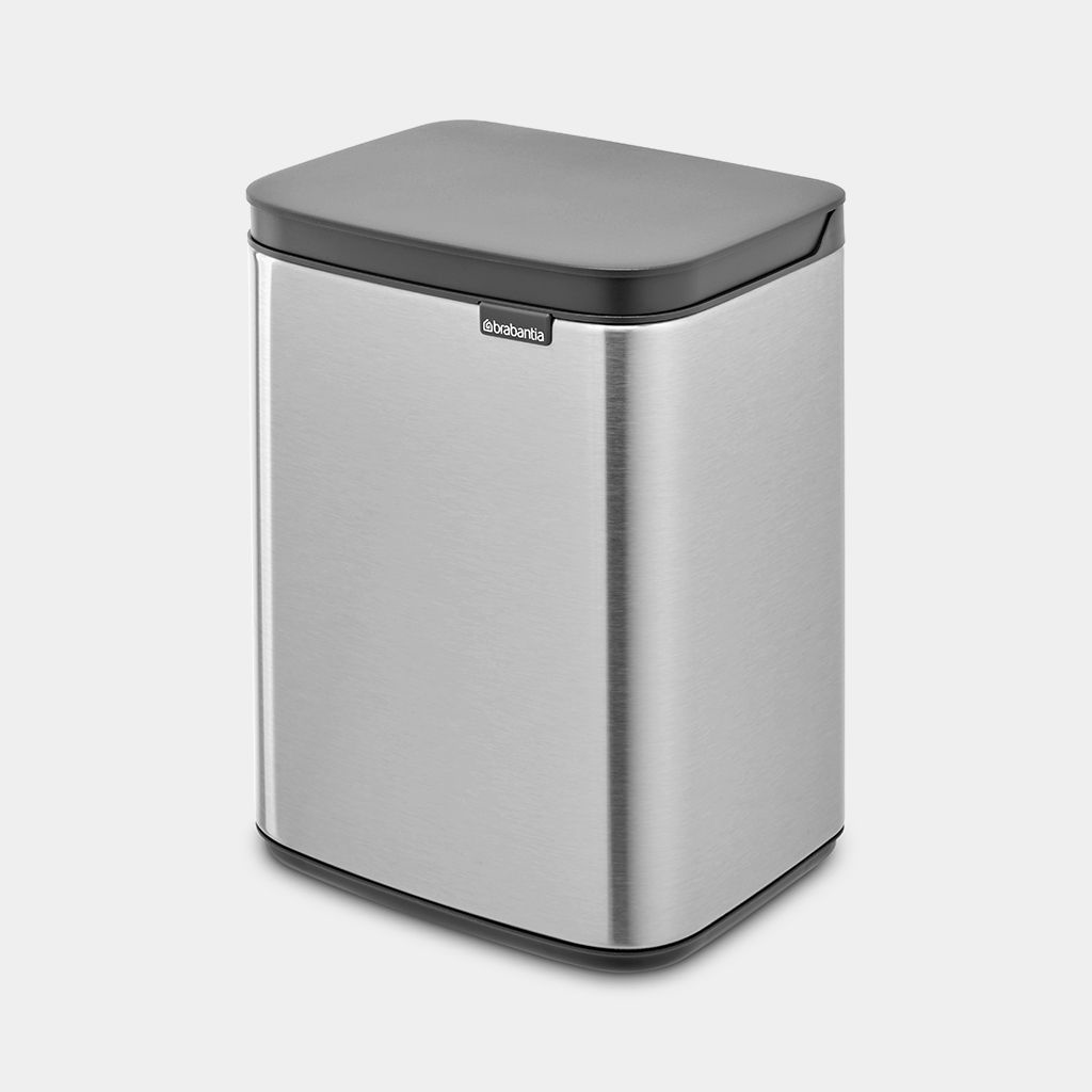 Brabantia Bo Waste Bin - 4 l - Rechteckig - Stahl - Schwarz - Stahl - Stahl - Manuell, Ansicht 4