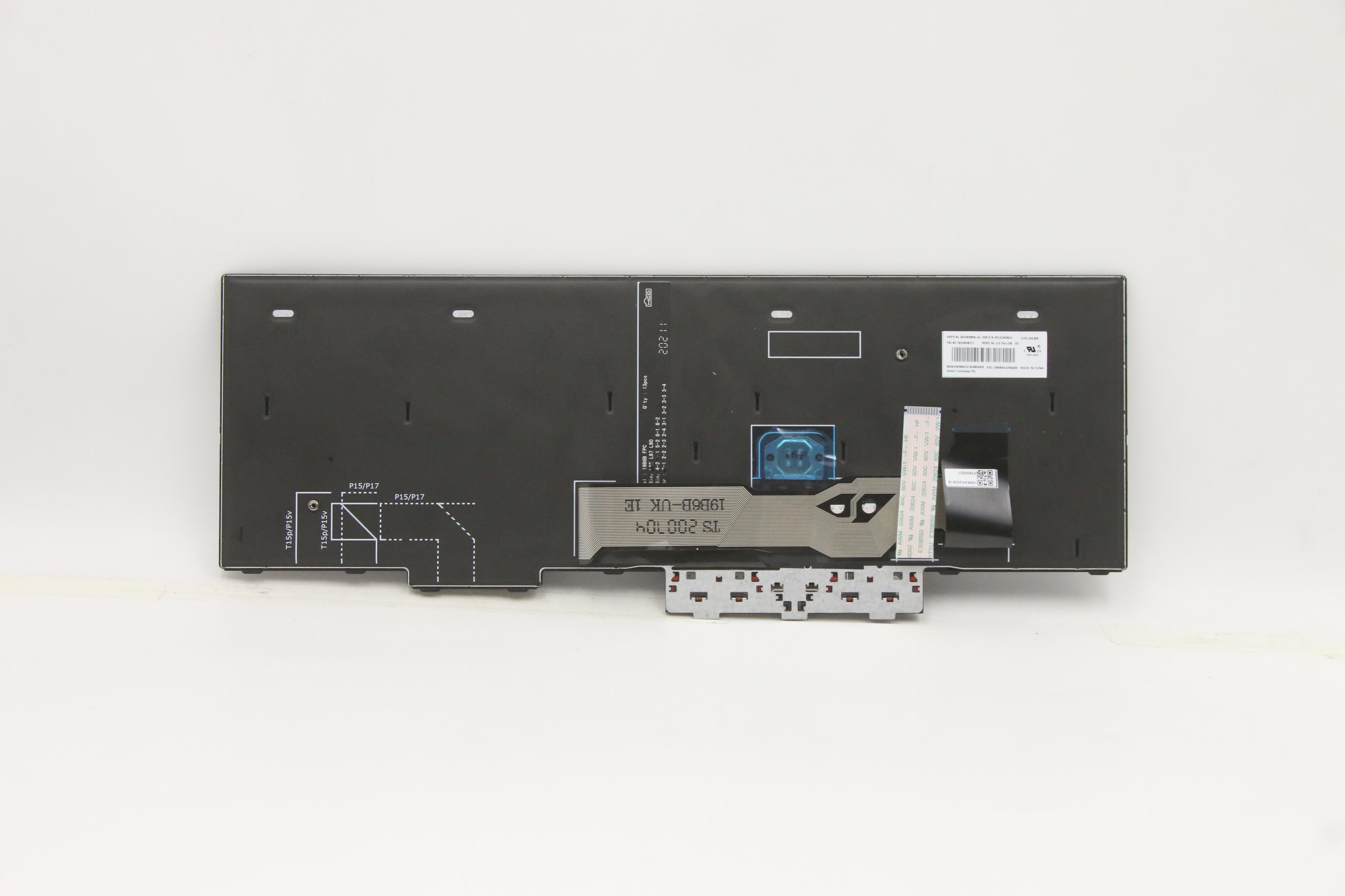 Lenovo 5N20W68277 - Tastatur - Lenovo - ThinkPad L15 (20U7 - 20U8) - TL: UK, QWERTY, Ansicht 2
