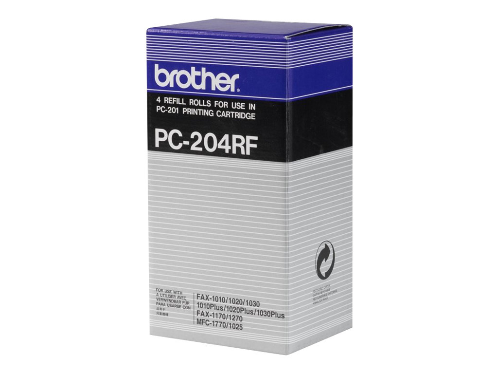 Brother 4er-Pack - Schwarz - Thermotransfer-Farbband (PC204RF)