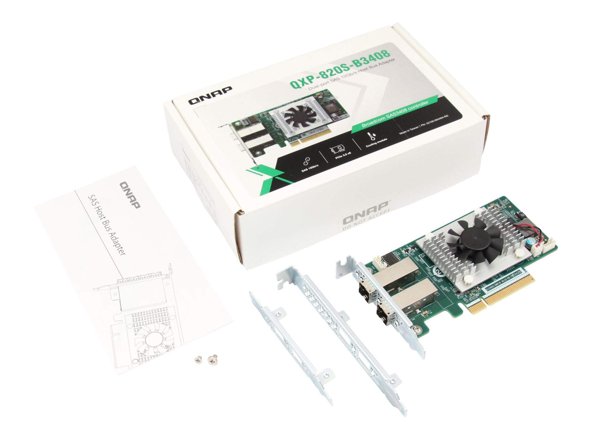 QNAP QXP-820S-B3408 - Speicher-Controller - SATA 6Gb/s / SAS 12Gb/s / PCIe 4.0 (NVMe)