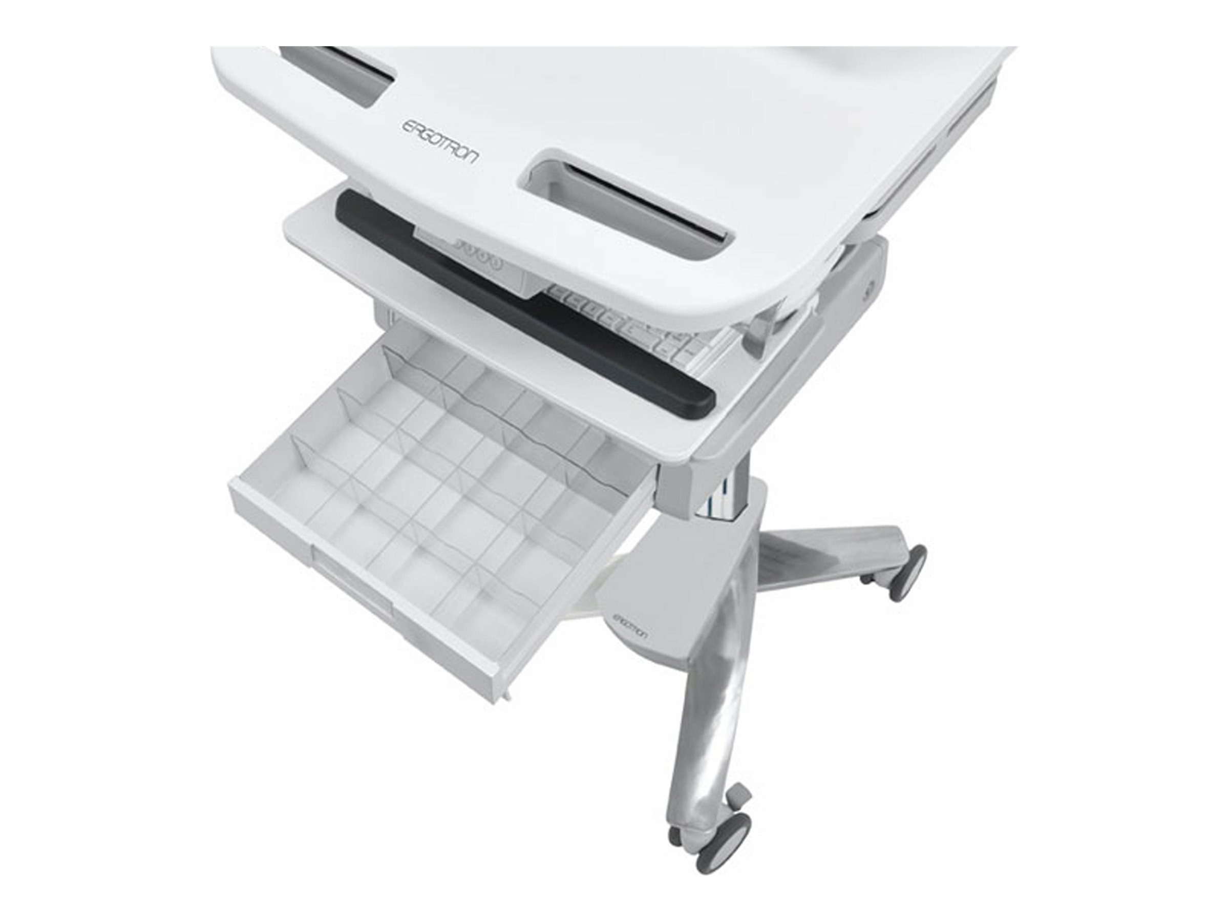 Ergotron Wagen - offene Architektur - für Notebook  PC-Ausrüstung - medizinisch - Kunststoff Aluminium verzinker Stahl - Grau weiß Polished Aluminum - Bildschirmgröße: bis zu 439 cm (173 Breitbild)