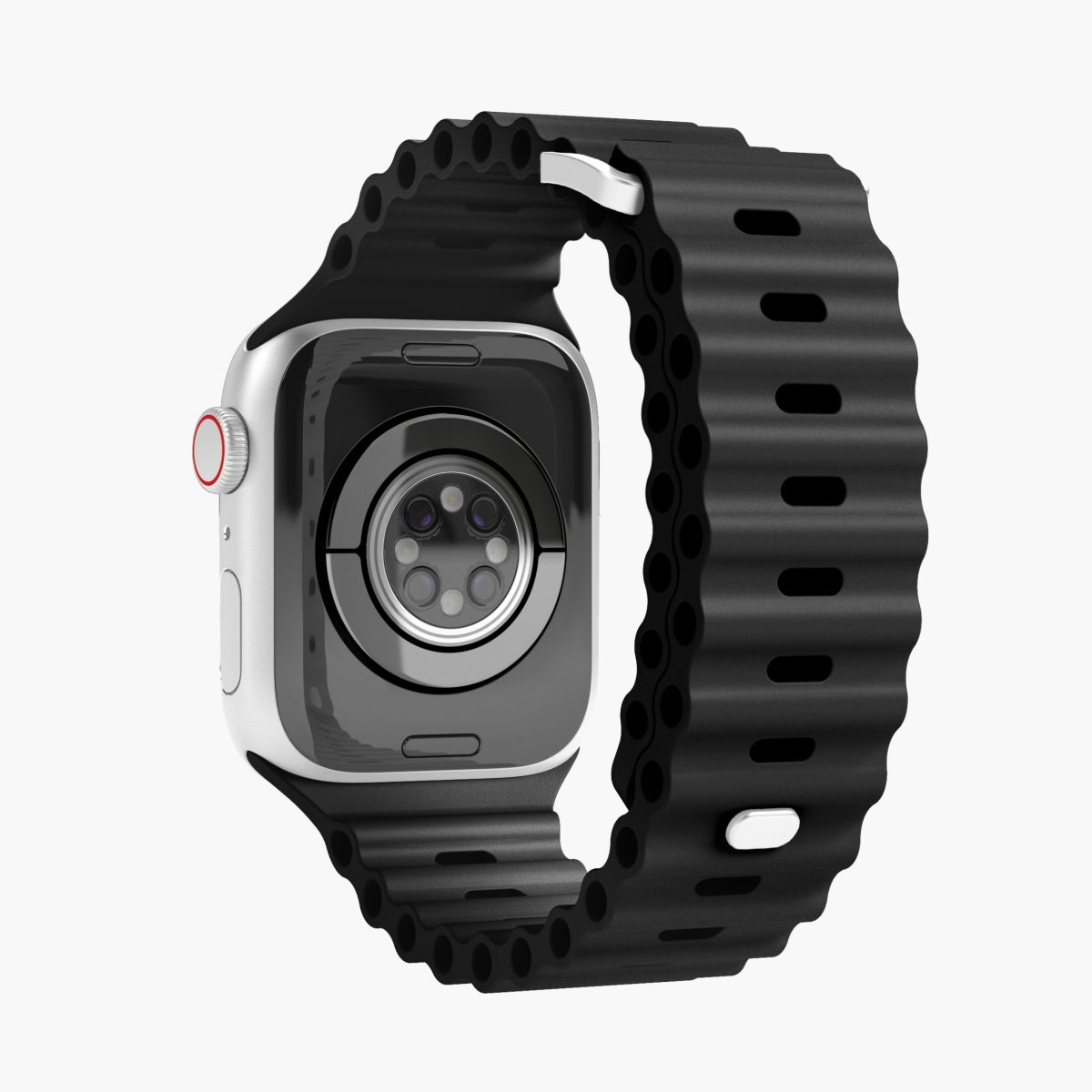 Vonmählen Wave Band - Band - Smartwatch - Schwarz - Apple - Apple Watch 38 mm | 40 mm | 41 mm - Silikon, Ansicht 4