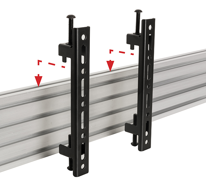 B-TECH BT8390-VESA200F - Flachbildschirm-Montagearm - Schwarz - 70 kg - Schiene - 119,4 cm (47) - 81,3 cm (32), Ansicht 4