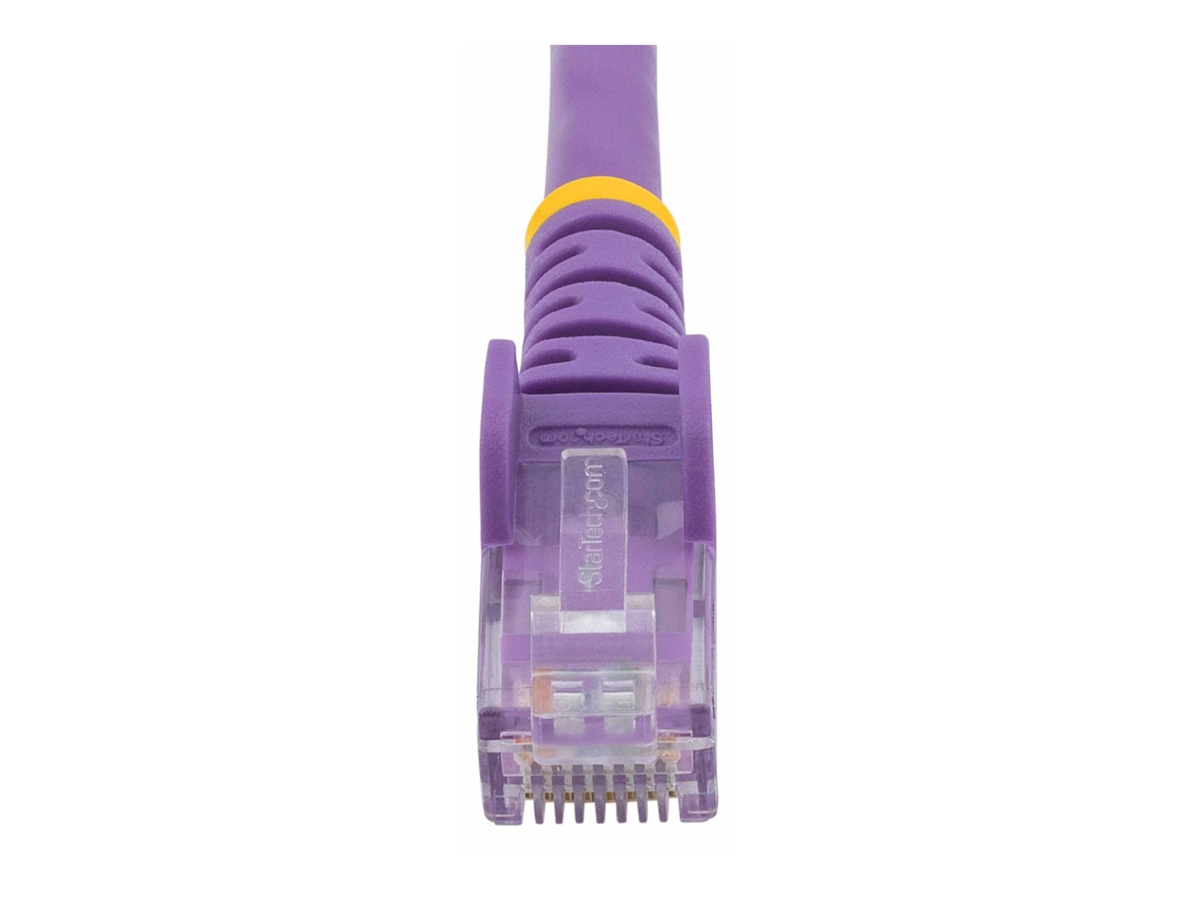 StarTech.com 15m CAT6 Ethernet Cable, 10 Gigabit Snagless RJ45 650MHz 100W PoE Patch Cord, CAT 6 10GbE UTP Network Cable w/Strain Relief, Purple, Wiring is UL Certified/TIA - Category 6 - 24AWG (N6PATC15MPL)