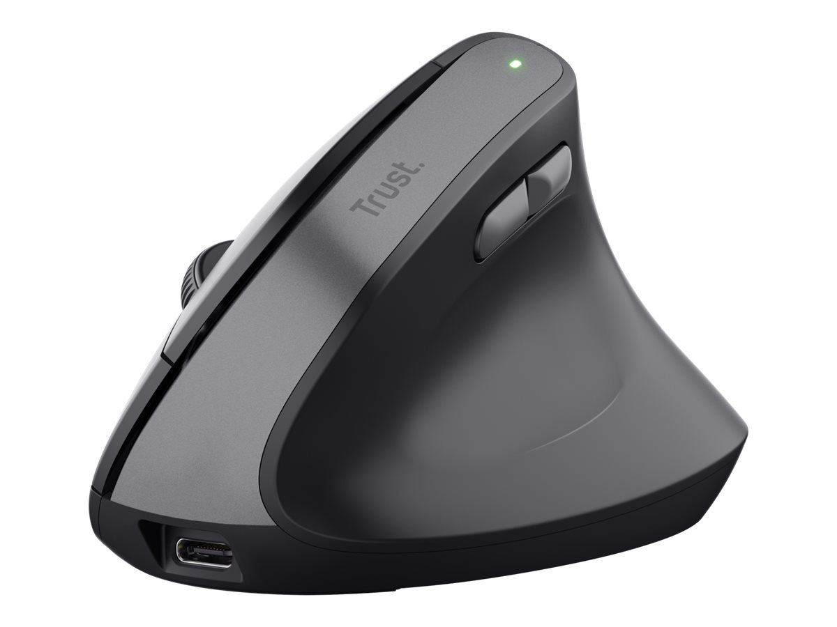 Trust Bayo II - Vertikale Maus - ergonomisch - Für Rechtshänder - optisch - 6 Tasten - kabellos - 2.4 GHz, Ansicht 4
