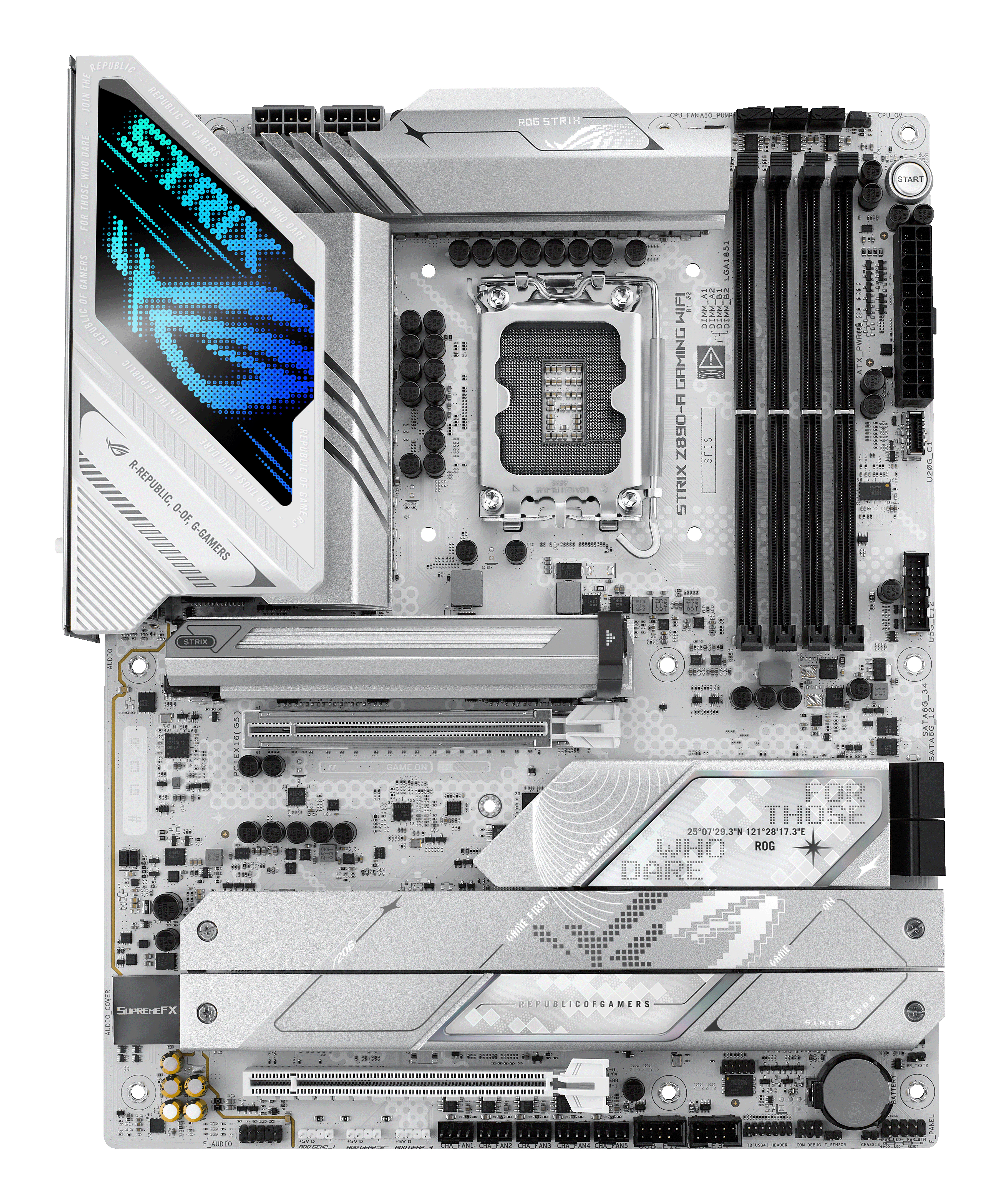 ASUS ROG STRIX Z890-A GAMING WIFI - Motherboard - ATX - LGA1851-Sockel - Z890 Chipsatz - USB-C 3.2 Gen 2x2, Ansicht 4