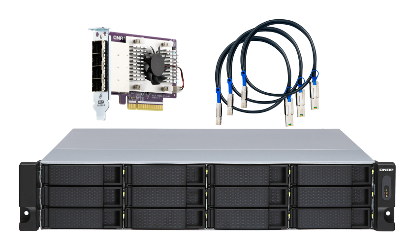QNAP TL-R1200S-RP - Festplatten-Array - 12 Schächte (SATA-600), Ansicht 2