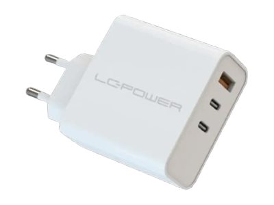 LC-Power LC-GAN-65 - Netzteil - GaN - 65 Watt - 3.25 A - PD 3.0 - 3 Ausgabeanschlussstellen (USB Typ A, 2 x USB-C)