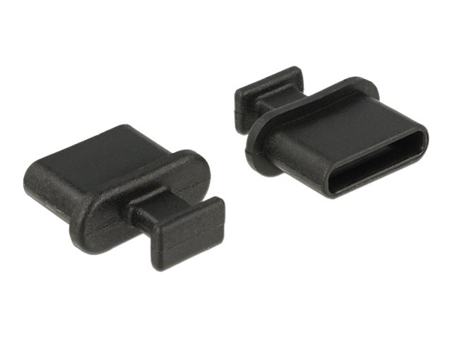 Delock Dust Cover for USB Type-C Female - Schutzumschlag - Schwarz (Packung mit 10)