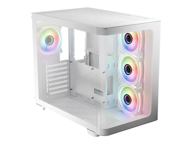 LC-Power Gaming 8001W Pro-Storm Light - Mid tower Gaming - ATX - Seitenteil mit Fenster (gehärtetes Glas)