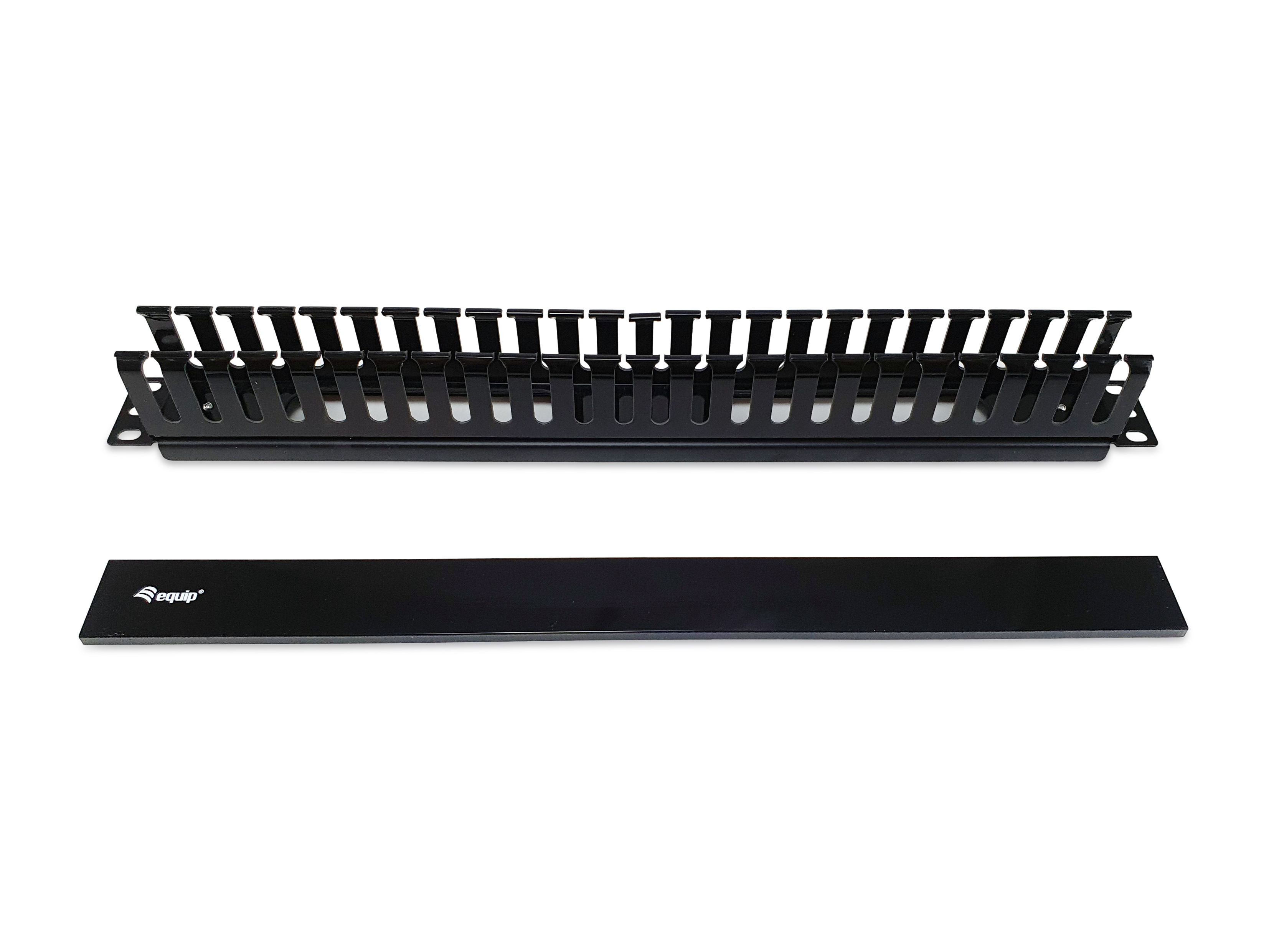 Equip 19 Rack Mount Kabelmanagement-Panel - Schwarz - Kabelmanagementtafel - Schwarz - 1U - China - 482,6 mm - 44,5 mm, Ansicht 2