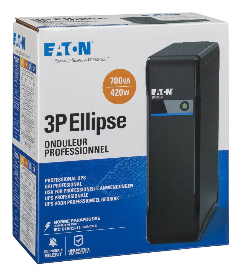 Eaton 3P Ellipse 700 DIN/IT - USV - Wechselstrom 220-240 V, Ansicht 2