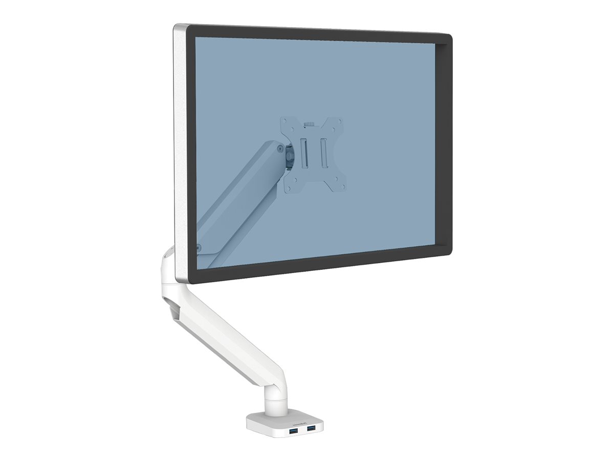 Fellowes Platinum Series - Befestigungskit - einstellbarer Arm - für Monitor - Aluminium - weiß, Ansicht 3