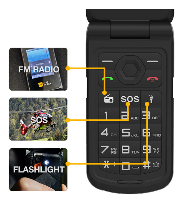 AGM Mobile M10 IP68/IP69K/MIL-STD - 1.200 mAh - 6,1 cm, Ansicht 4