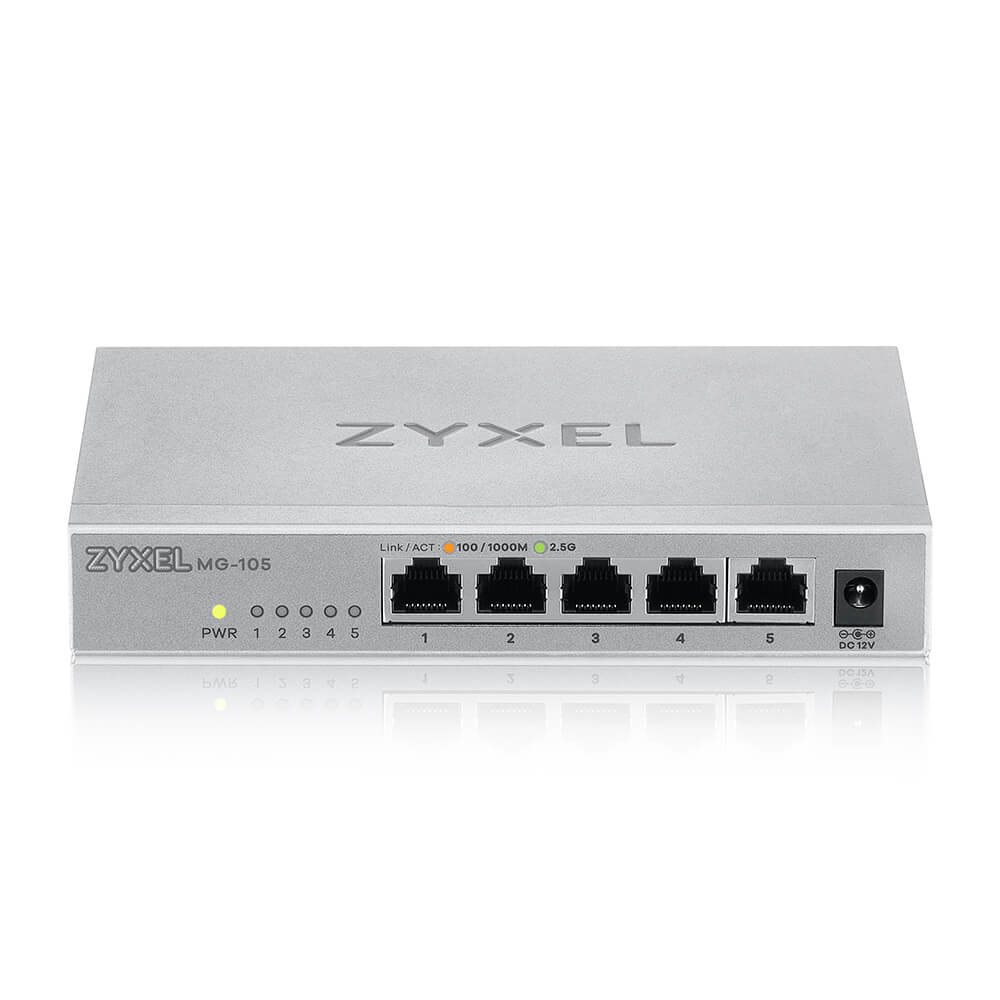 ZyXEL XMG-105 5 Ports 2.5G+ 1 SFP+ MultiGig unmanaged Desktop Switch - Switch - 5-Port, Ansicht 2