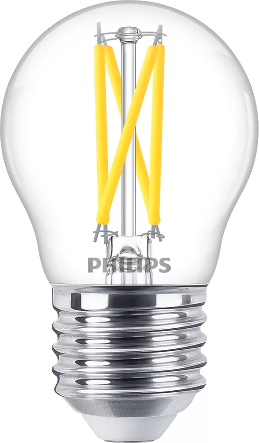 Signify Philips - Glühbirne mit LED-Filament - Form: P45 - klar Finish - E27 - 1.8 W (Entsprechung 25 W), Ansicht 4