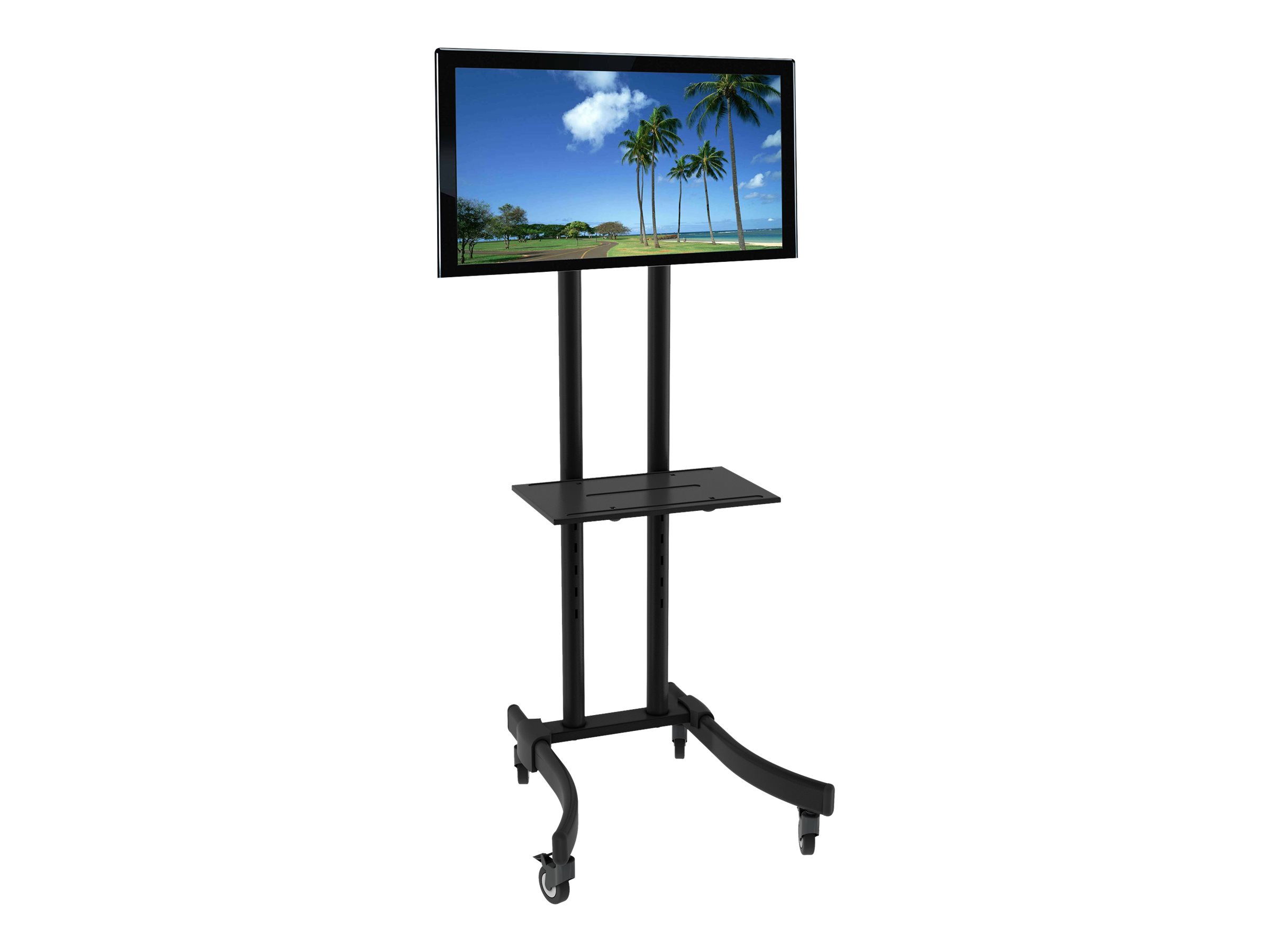 Techly Wagen - für Flachbildschirm / AV-Ausrüstung - Schwarz - Bildschirmgröße: 81.3-177.8 cm (32-70), Ansicht 3
