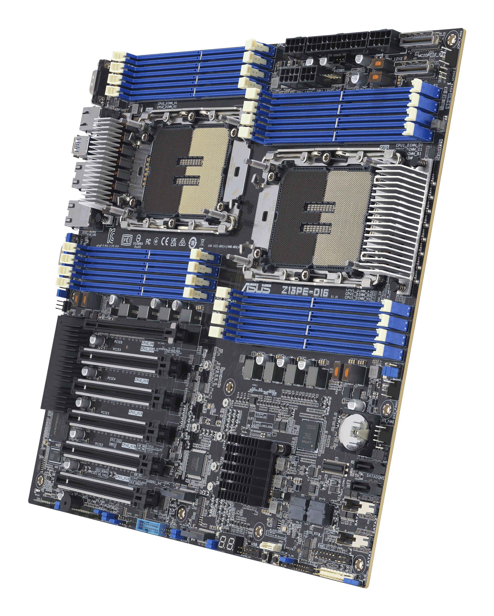 ASUS Z13PE-D16/ASMB11 E-ATX 2x LGA 4677 DDR5 2x10G - E-ATX - E-ATX, Ansicht 3