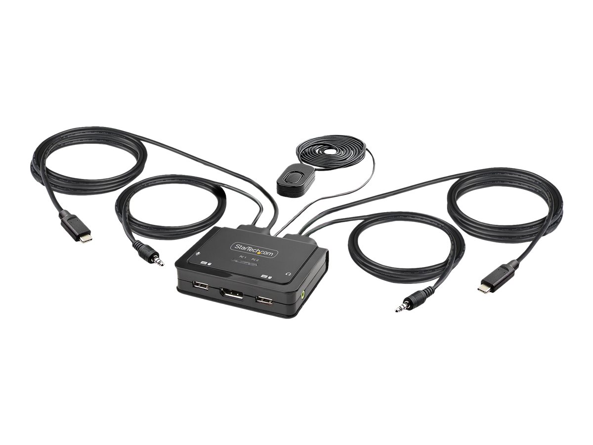StarTech.com 2-Port USB-C Kabel KVM Switch, 4K60Hz