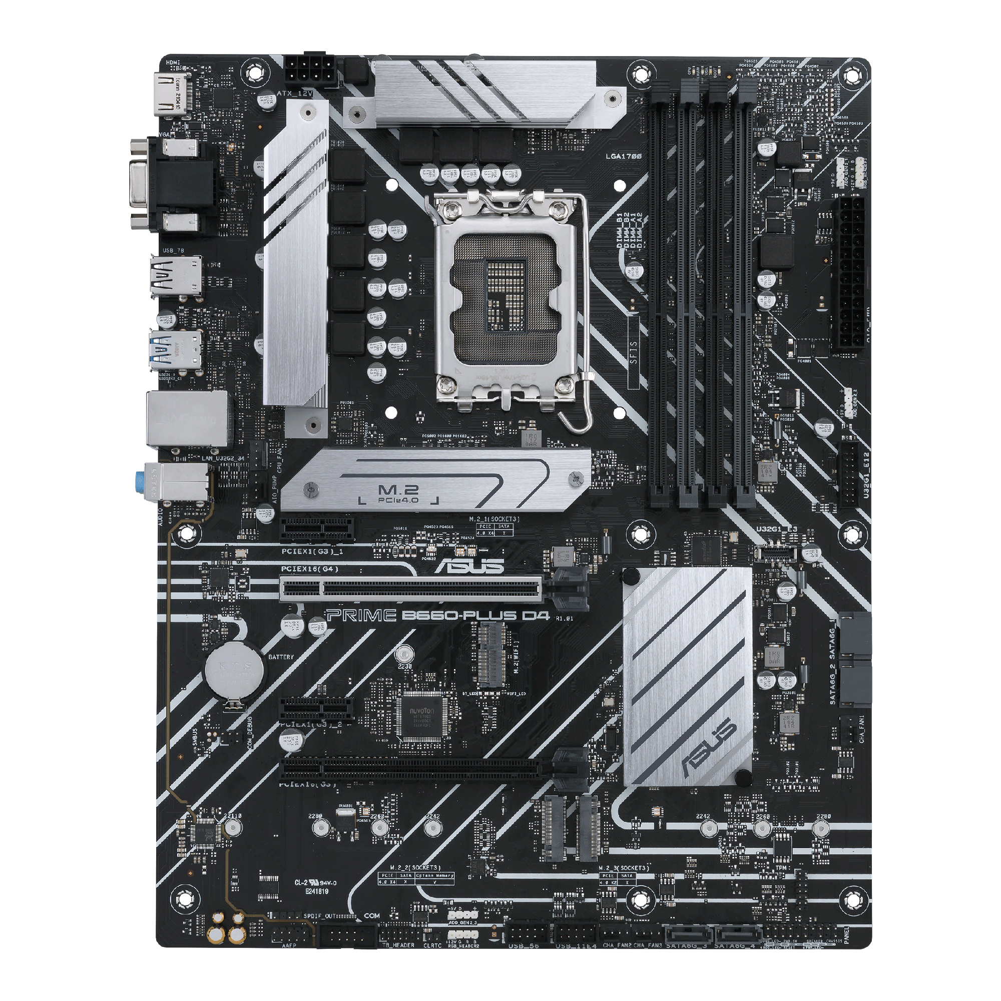 ASUS PRIME B660-PLUS D4, Intel, LGA 1700, Intel® Celeron®, Intel® Core™ i3, Intel® Core™ i5, Intel® Core™ i7, Intel® Core™ i9,..., LGA 1700, DDR4-SDRAM, 128 GB