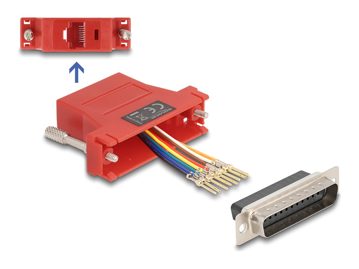Delock Netzwerkadapter - DB-25 (M) schraubbar zu RJ-45 (W)