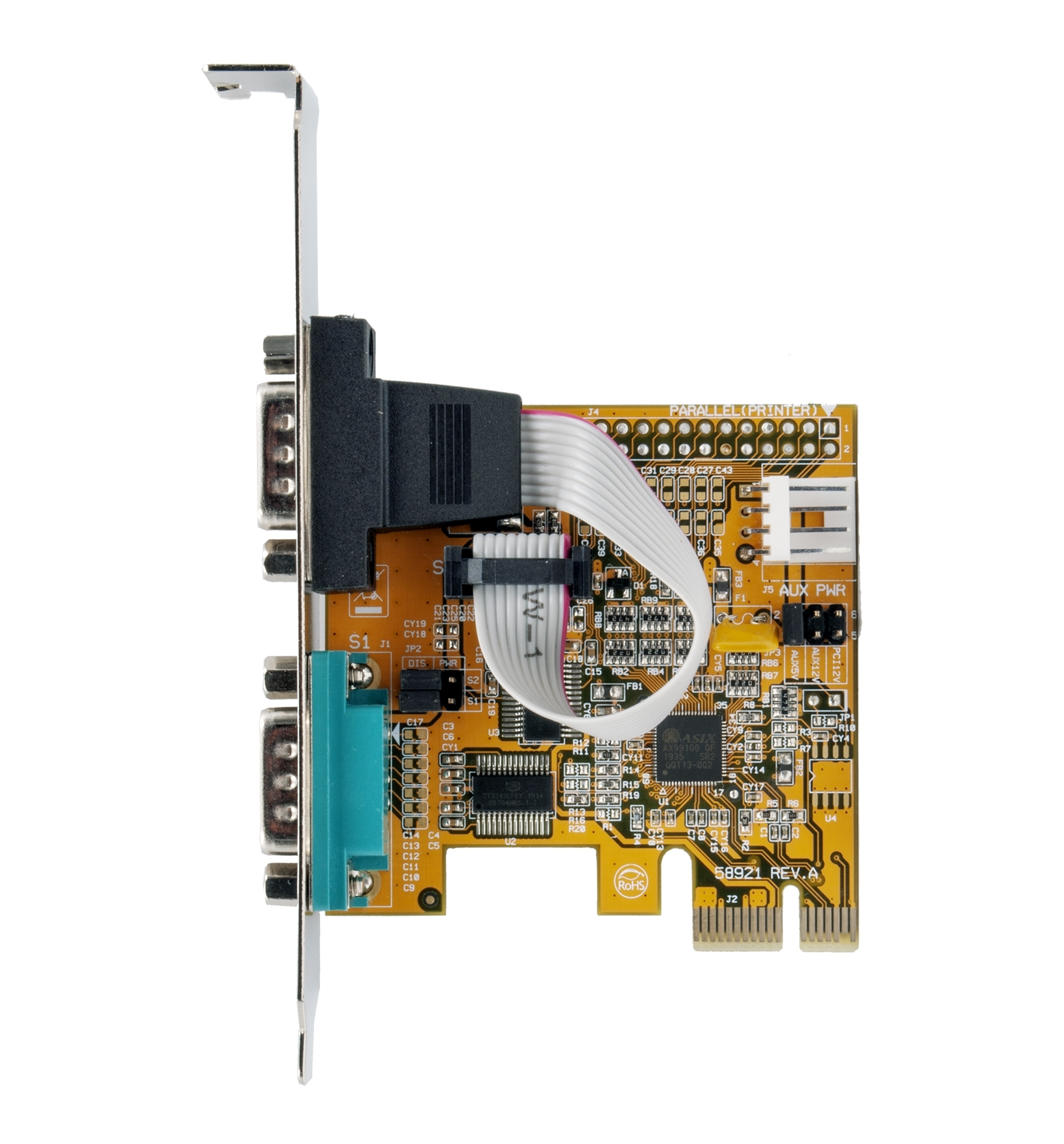 Exsys EX-44082 - Serieller Adapter - PCIe 3.0 x16 Low-Profile, Ansicht 2
