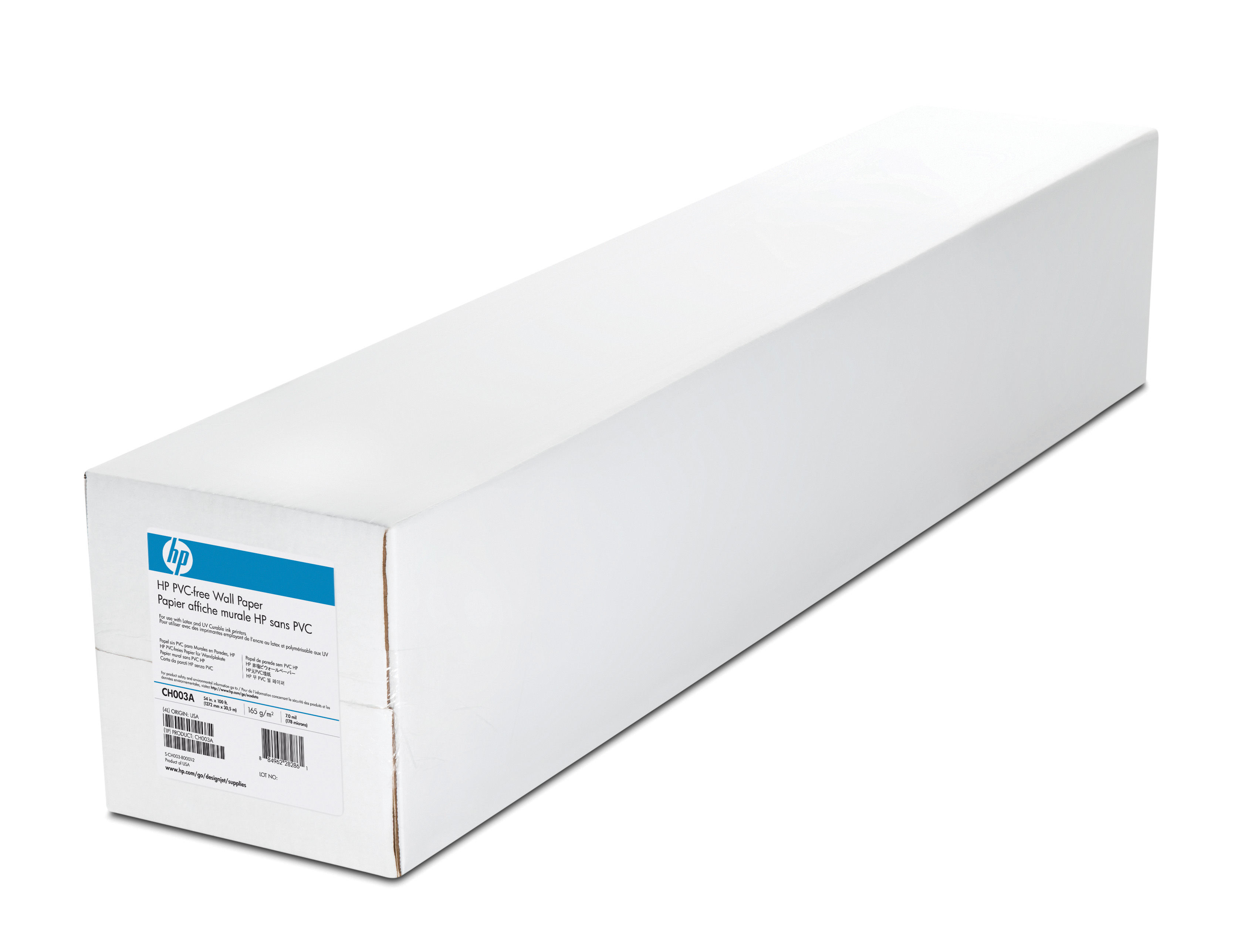 HP PVC free - 178 Mikron - Rolle (137,2 cm x 30,5 m) - 175 g/m² - 1 Rolle(n) Hintergrundbild - für DesignJet L25500, Ansicht 3