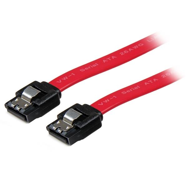 StarTech.com 20 cm einrastendes SATA-Kabel - Bu/Bu, 0,2032 m, SATA III, SATA 7-pin, SATA 7-pin, Männlich/Männlich, Rot