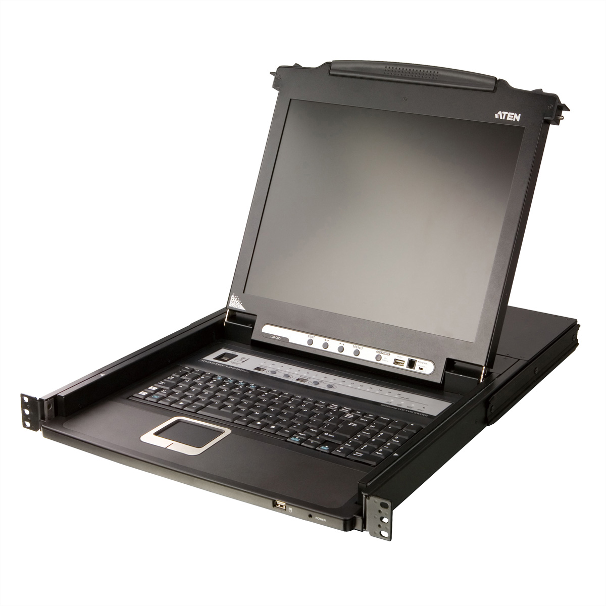 ATEN Slideaway CL5716MW-ATA-XG - KVM-Konsole mit KVM-Switch - 8 Anschlüsse - PS2 USB - 43.2 cm (17)