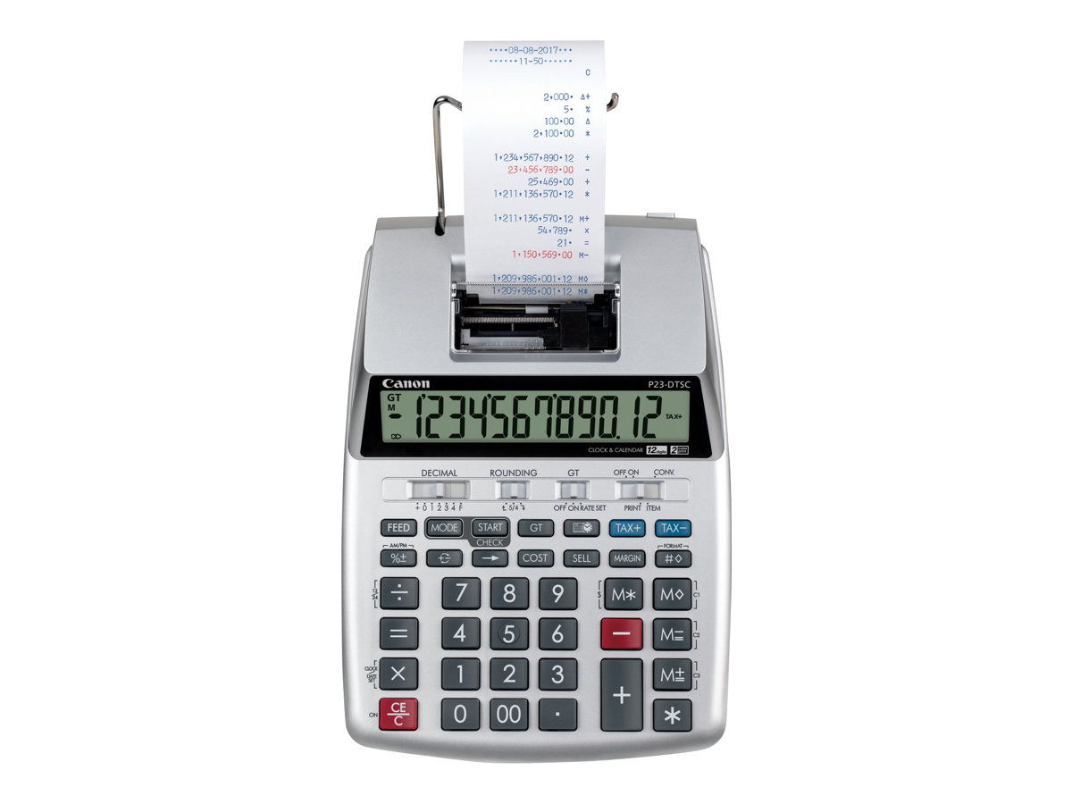 Canon P23-DTSC II - Druckrechner - LCD - 12 Stellen - Silver Metallic, Ansicht 3