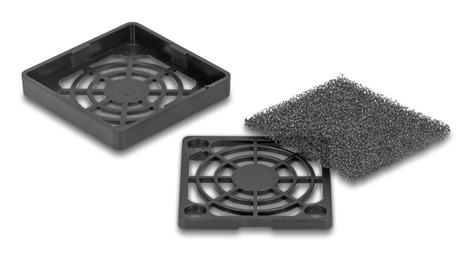 Delock Fan-Grill - with dust filter - Schwarz, Ansicht 2