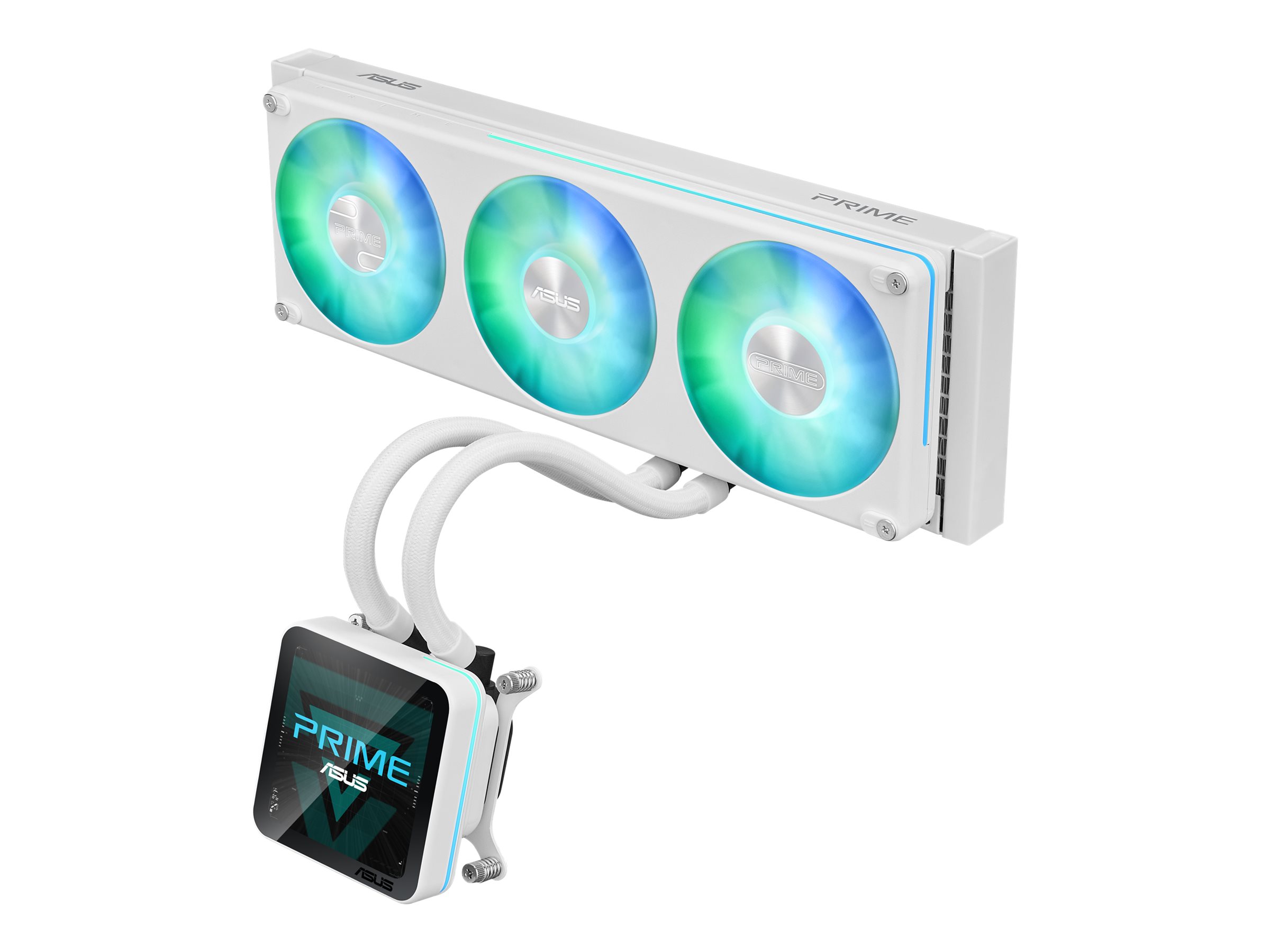ASUS Prime SLC II 360 ARGB LCD - White Edition - Prozessor-Flüssigkeitskühlsystem - Kühlergröße: 360 mm - (für: AM4, AM5, LGA1851, LGA1700)