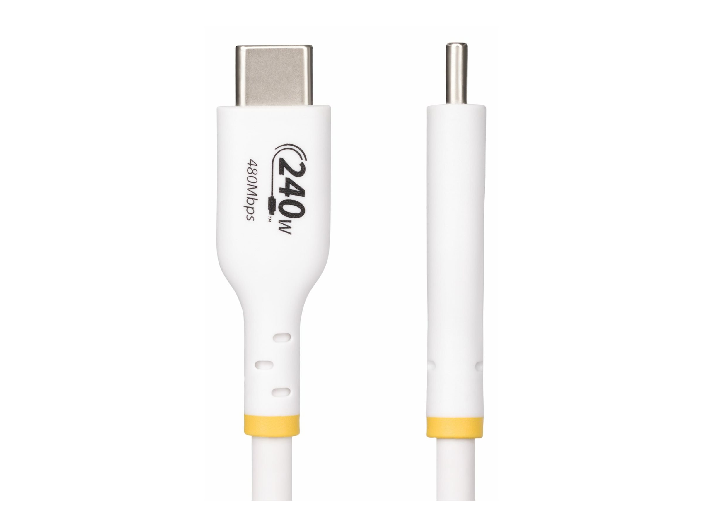 StarTech.com 2m USB C Charging Cable, USB-IF Certified USB-C Cable, 240W - USB-Kabel - 24 pin USB-C (M) - Weiß, Ansicht 3