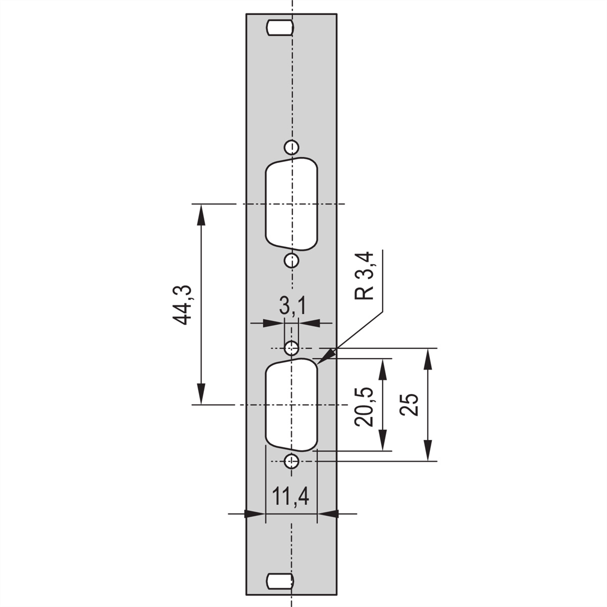 SCHROFF Rack - Leerkonsole - RAL 7035 - 3U, Ansicht 2