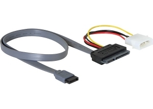 Delock SATA All-in-One cable - SATA-Kabel - Serial ATA 150/300 - interne Stromversorgung, 4-polig, SATA zu SATA Combo(W), Ansicht 2