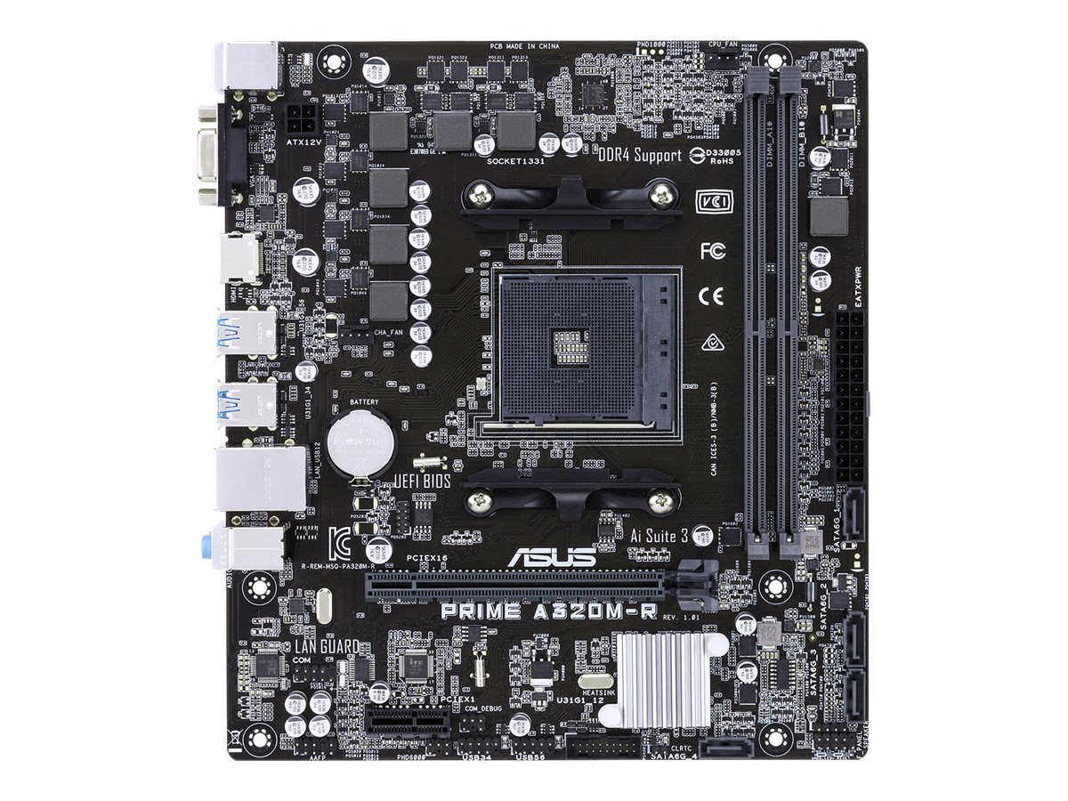 Asus MB A320M-R PRIME    S. AM4 MATX AMD A320,USB3.1,DDR4,GbE