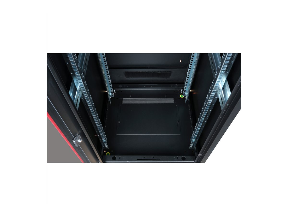 ROLINE 19 Zoll Netzwerkschrank Pro 22 HE 800x800 BxT Glastür schwarz, Ansicht 3