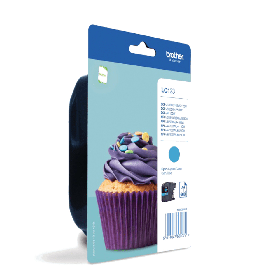 Brother LC123C - Hohe Ergiebigkeit - Cyan - original, Ansicht 2