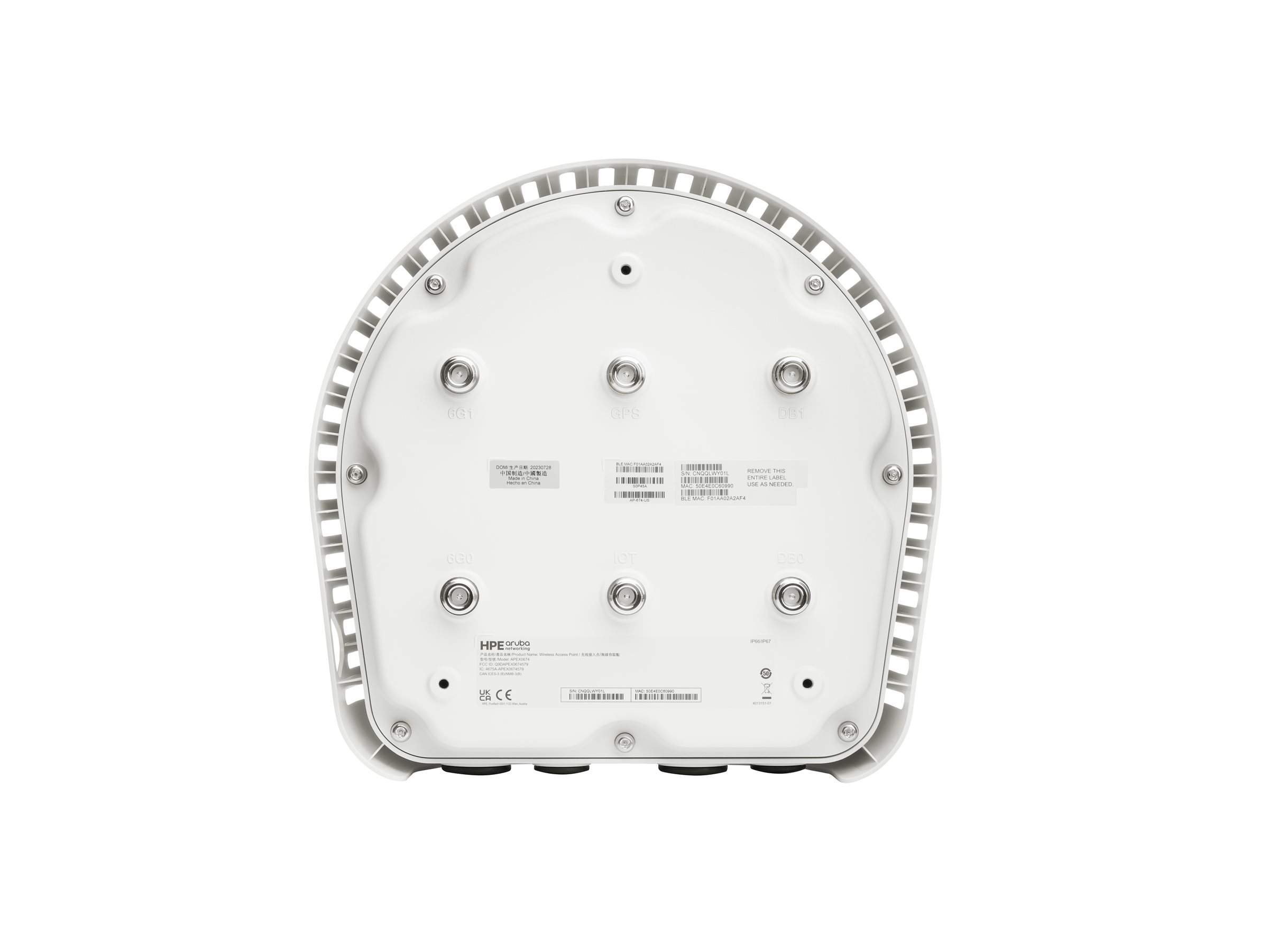 HPE Aruba Networking AP-674 (RWF1) TAA - Connectorized
