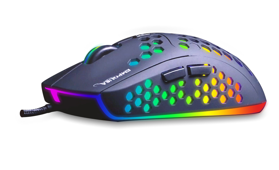 INCA IMG-346 - Beidhändig - Optisch - USB Typ-A - 6400 DPI - Schwarz, Ansicht 4