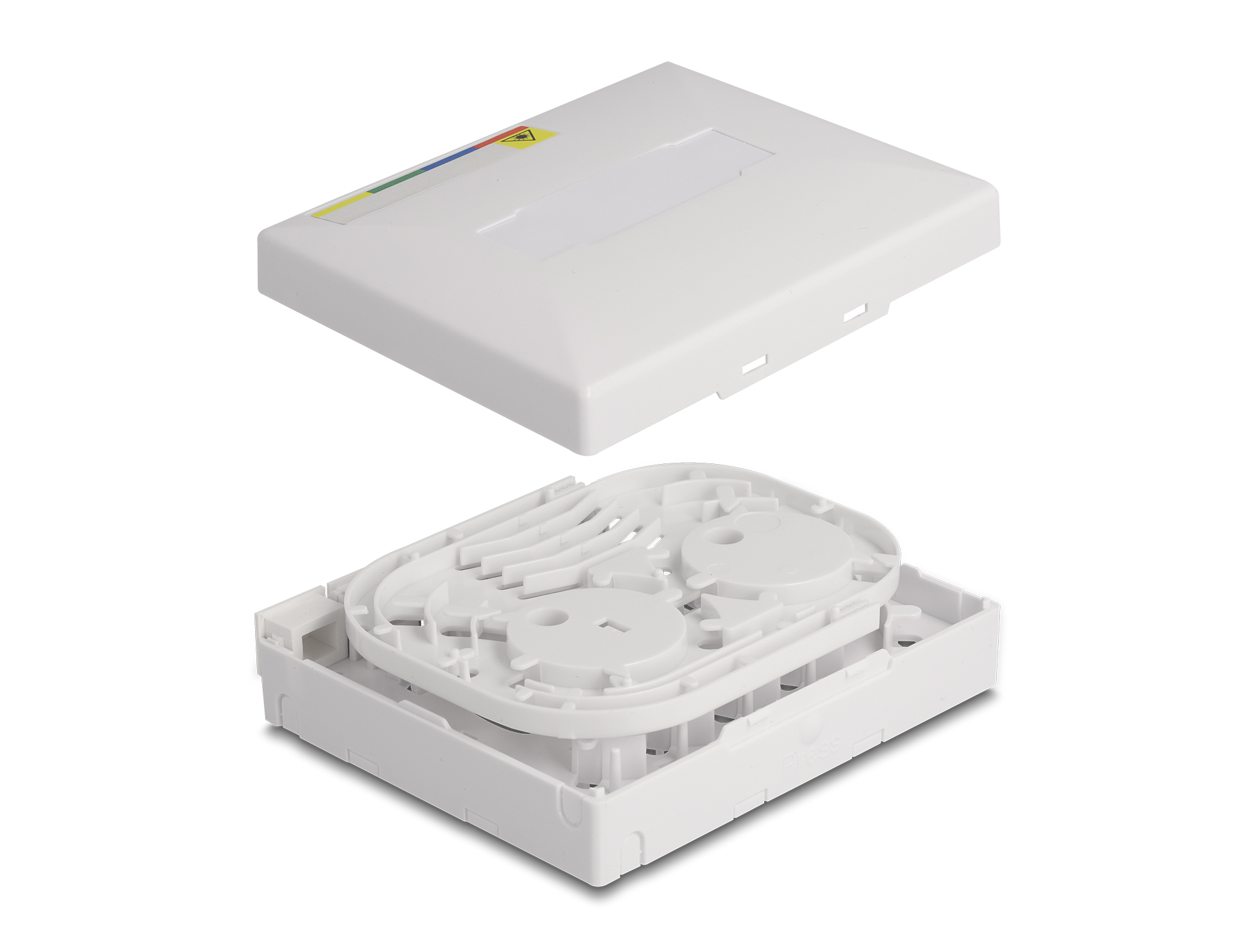 Delock Glasfaser-Anschlussdose - FTTH - geeignet für Wandmontage, Ansicht 2