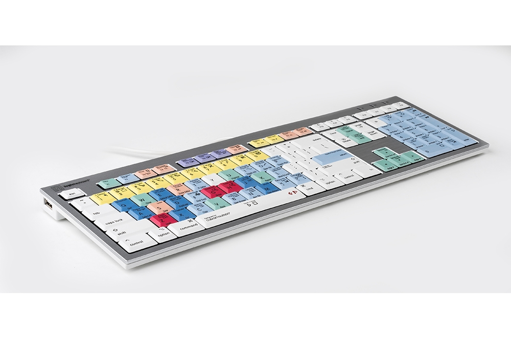 Logickeyboard ALBA - Volle Größe (100%) - Kabelgebunden - USB - Scherenschalter - Silber - TL: Französisch, AZERTY, Ansicht 2