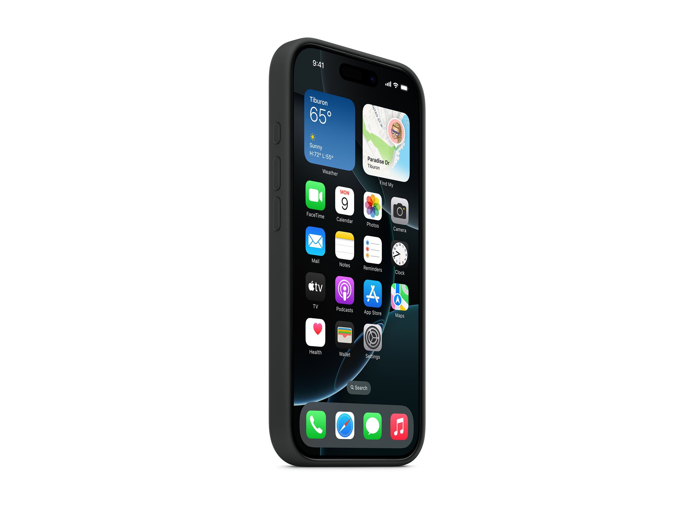 Apple iPhone 16 Pro Silikon Case mit MagSafe - Schwarz, Ansicht 3