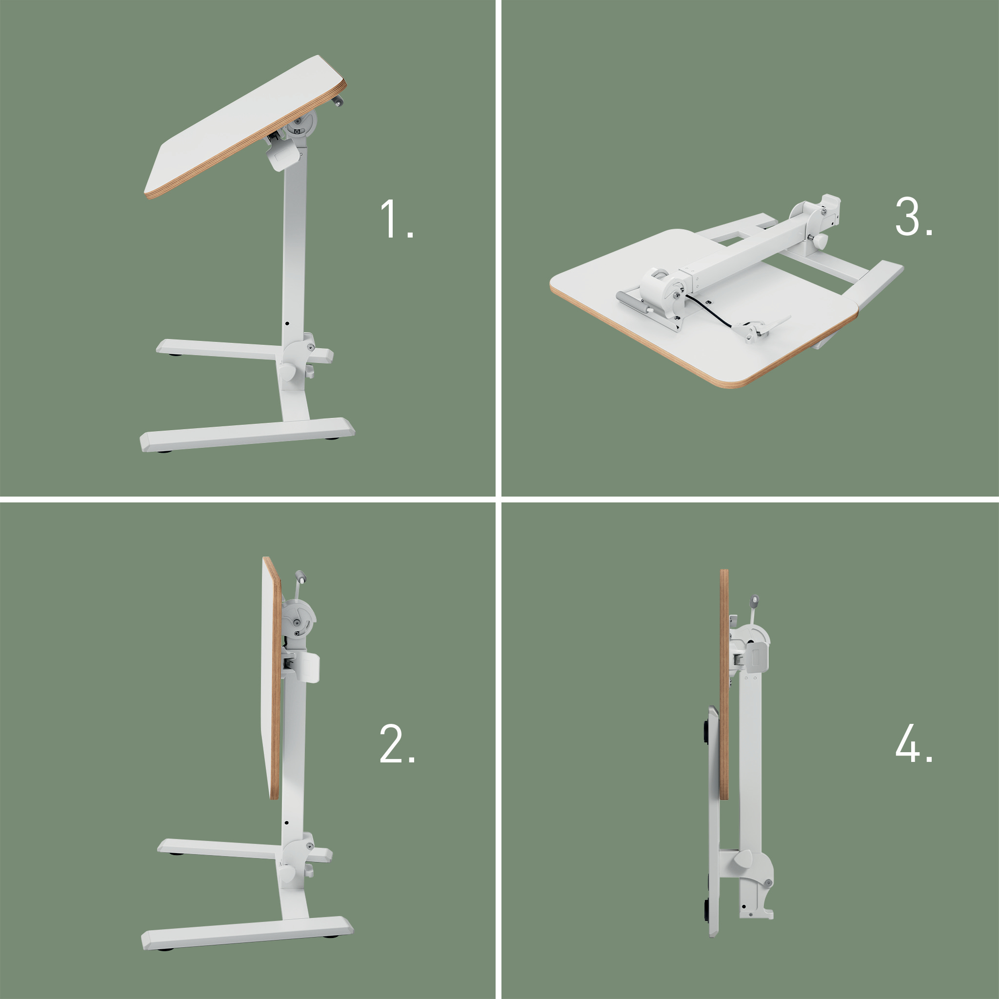 Esselte Leitz Ergo Sitz/Stehtisch klein klappbar weiß, Ansicht 4