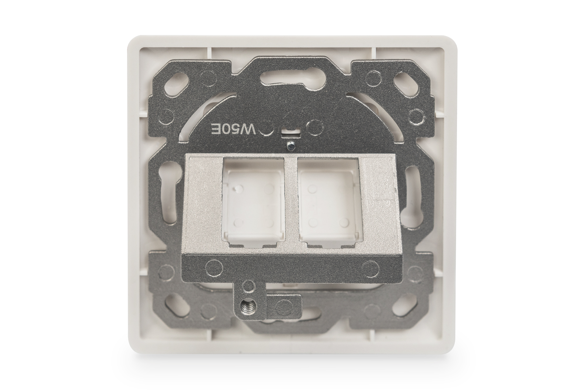 DIGITUS Leerdose für Keystone Module, Rahmen 80x80 mm + Zentralplatte 50x50 mm, Ansicht 2