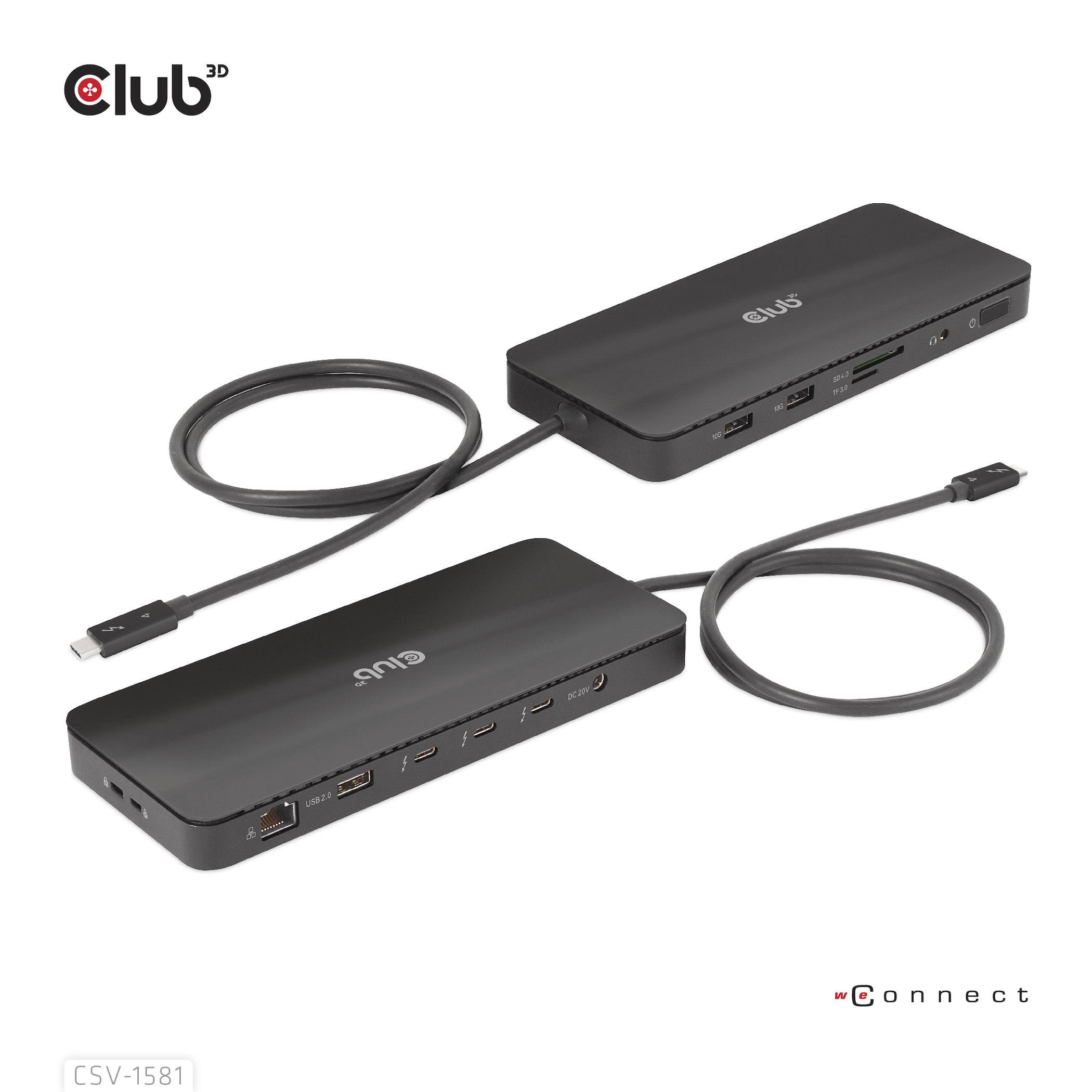 Club 3D Dockingstation - USB-C / Thunderbolt 3 / Thunderbolt 4, Ansicht 3